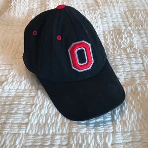 Ohio State Buckeyes Black & Red Youth Size Fitted Baseball Hat